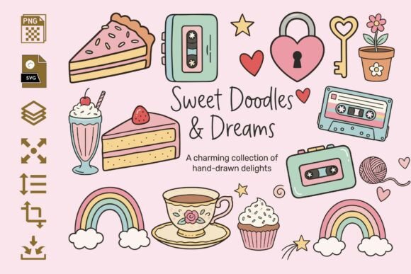 Download Sweet Doodles &amp; Dreams PNG &amp; SVG Bundle - Premium Bundle