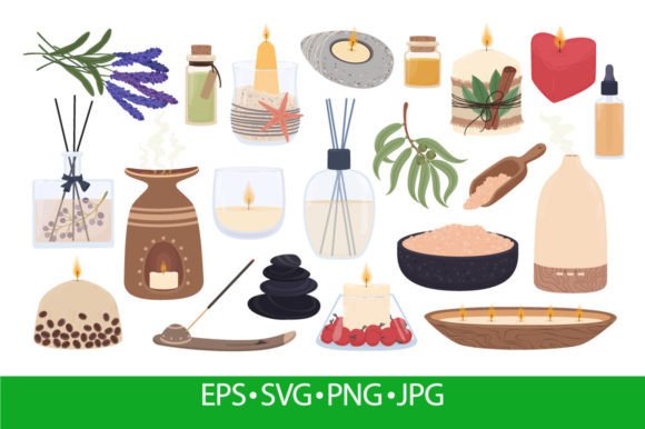 Download Aromatherapy and Spa Elements, Scented - Aroma Collection