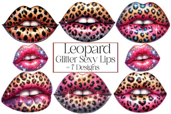 Download Leopard Glitter Sexy Lips Sublimation - Leopard Collection