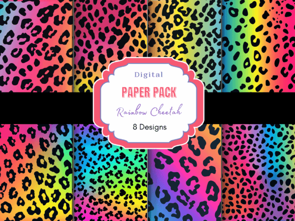 Download Rainbow Cheetah Leopard Print Digital - Leopard Collection