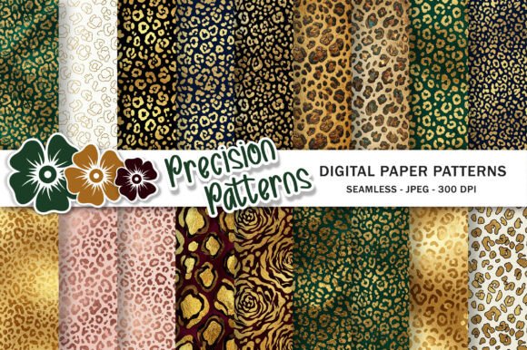 Download Seamless Gold Foil Leopard Background - Leopard Collection