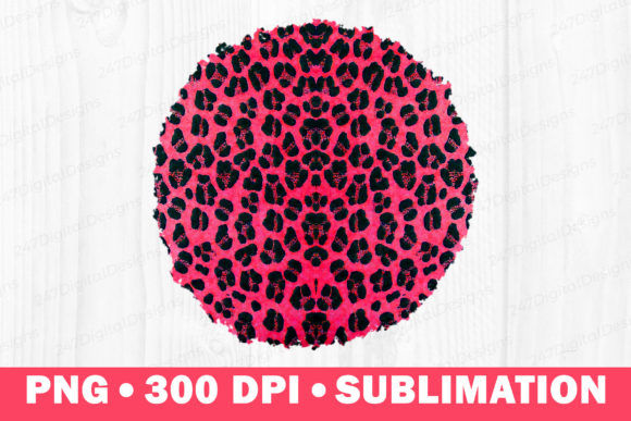 Download Pink Leopard Png Background Splash Round - Leopard Collection