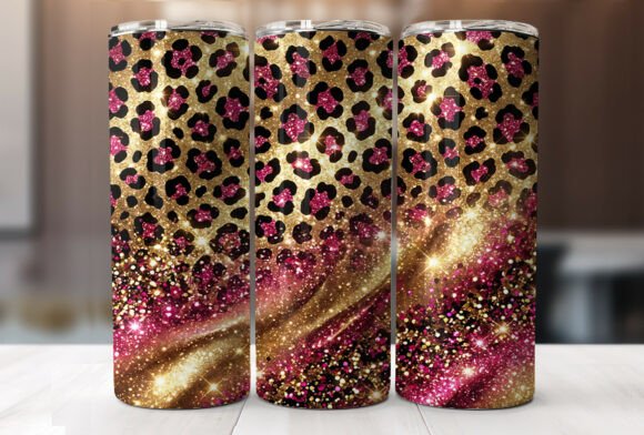 Download Hot Pink Leopard Glitter Tumbler Wrap - Leopard Collection