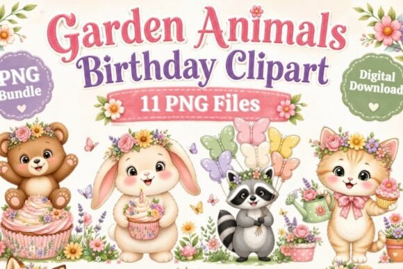 Download Garden Birthday Clipart | 11 PNG Files - Premium Resources