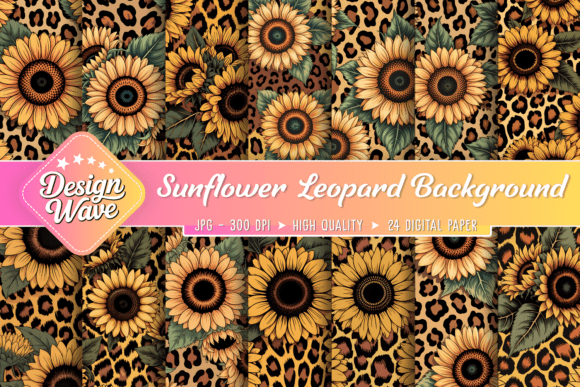 Download Sunflower Leopard Background - Leopard Collection